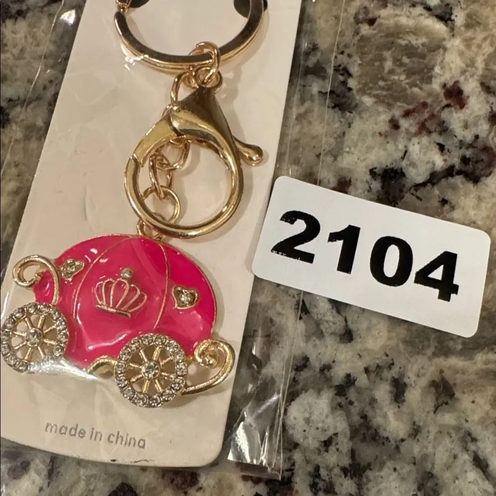 2104‎ Princesses Carriage Key Ring & Bag Charm